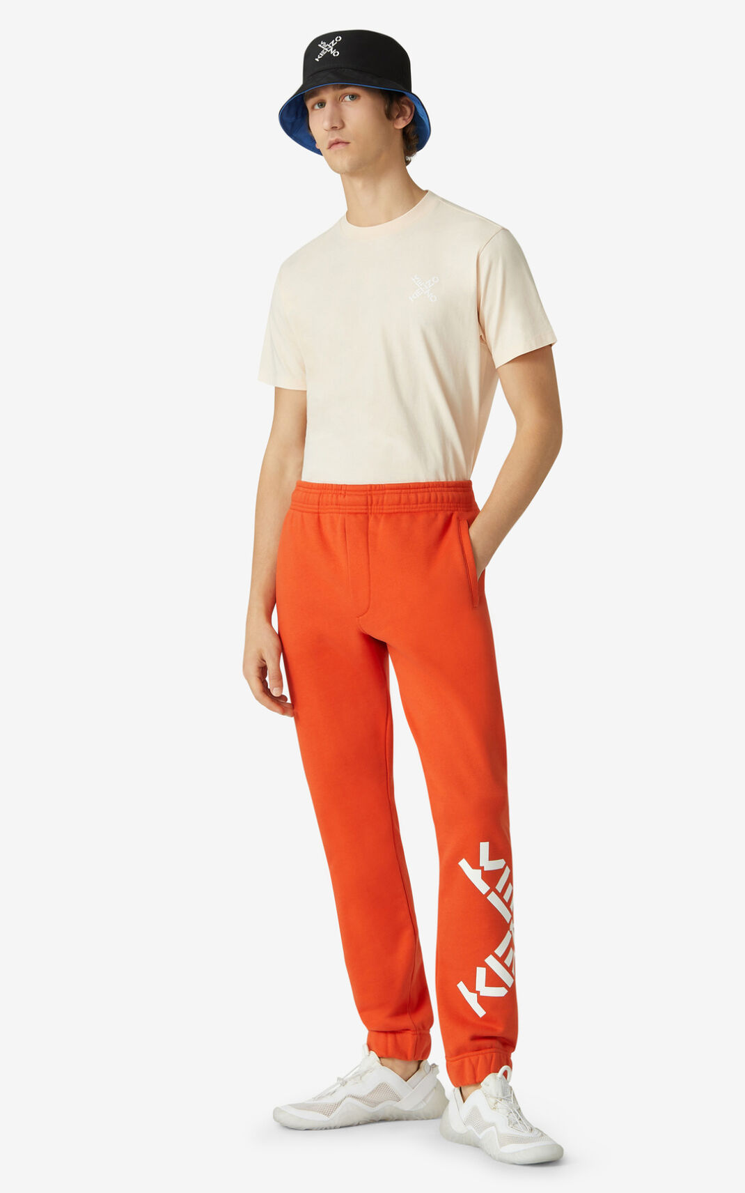 Calças Fato Treino Kenzo Sport Big X Masculino - Laranja Escuro | 638XJPLNW